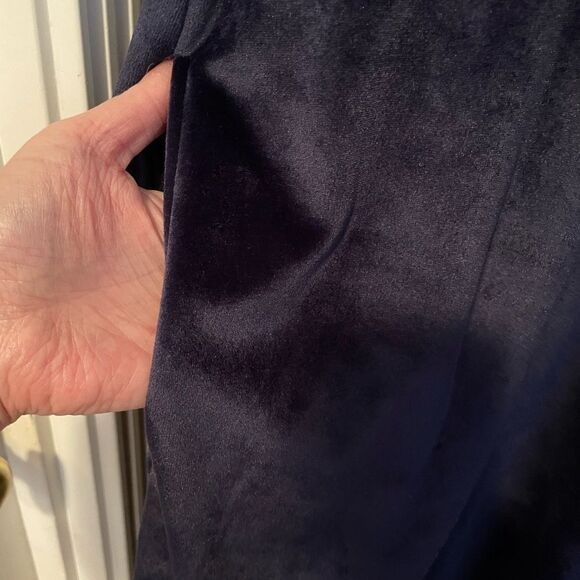 CROWNTUFT Velvet Dark Blue Women’s Vintage Substantial Robe S - Picture 15 of 15